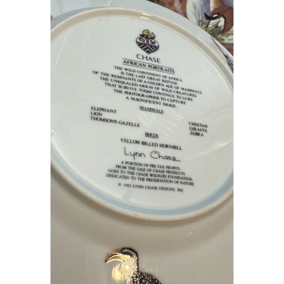 Lynn Chase African Portraits Plates Safari Mammals Set of 3 Gazelle Luncheon - Picture 5 of 9